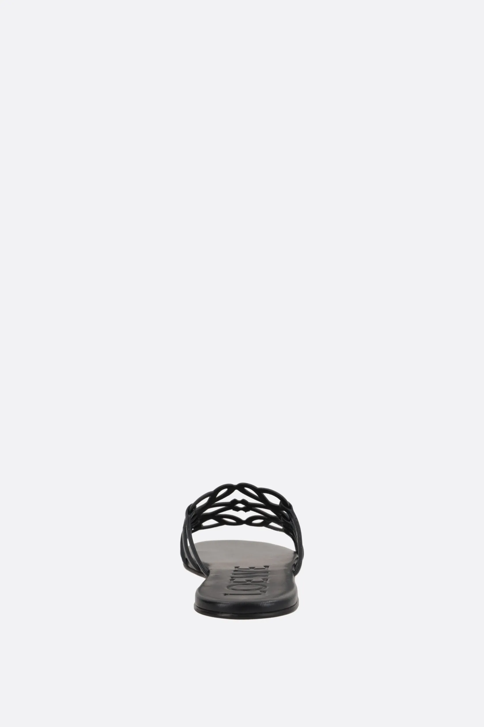 Sandali>LOEWE sandalo slide Anagram Petal in pelle liscia Nero