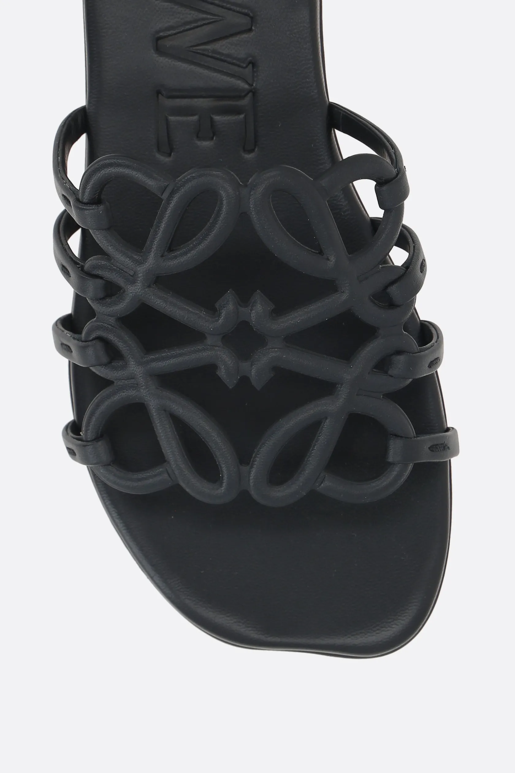 Sandali>LOEWE sandalo slide Anagram Petal in pelle liscia Nero