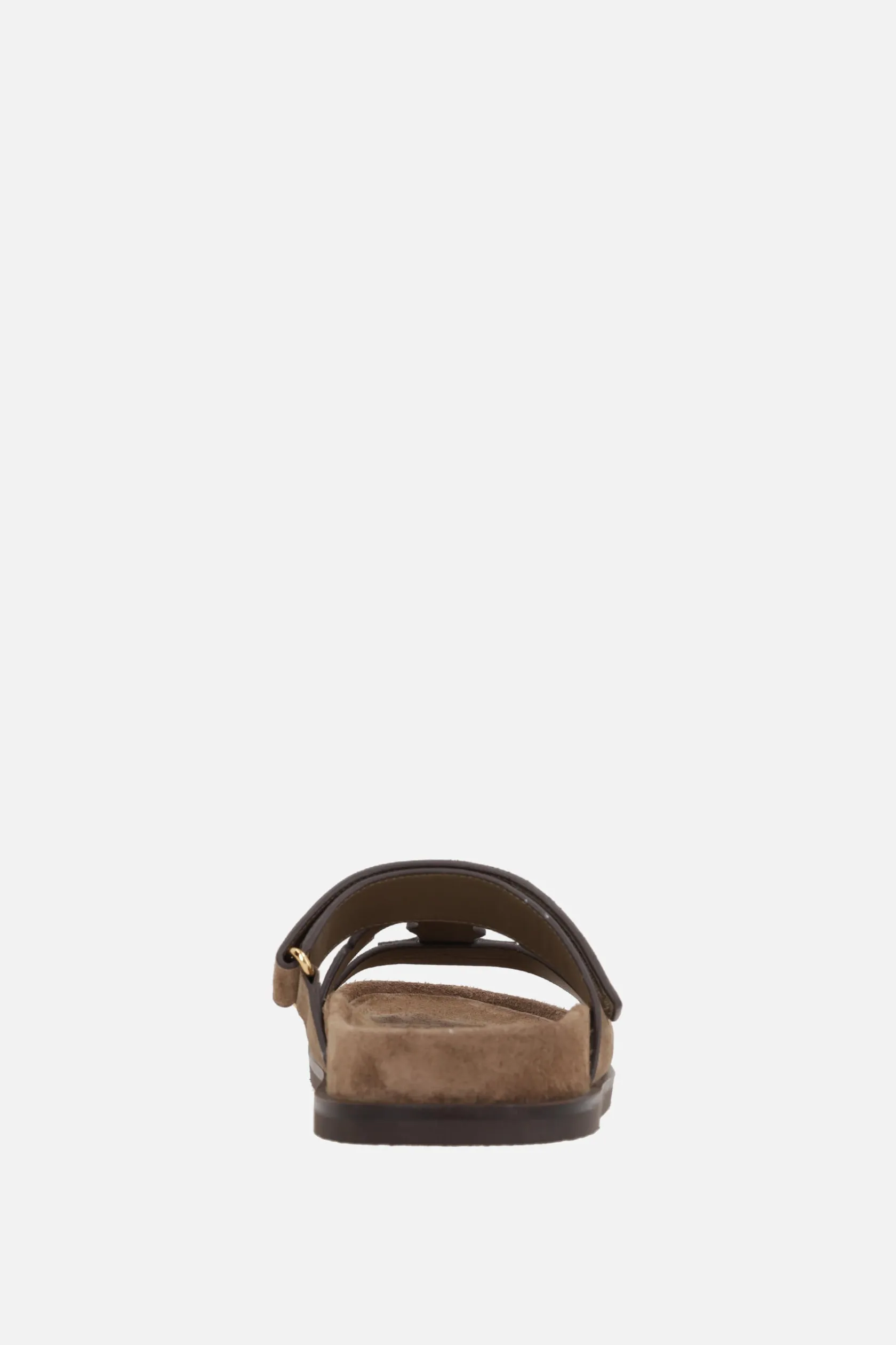 Sandali>TORY BURCH sandalo slide Ines Sport in suede Marrone