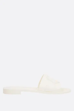 Sandali>MONCLER sandalo slide Mon in gomma Bianco