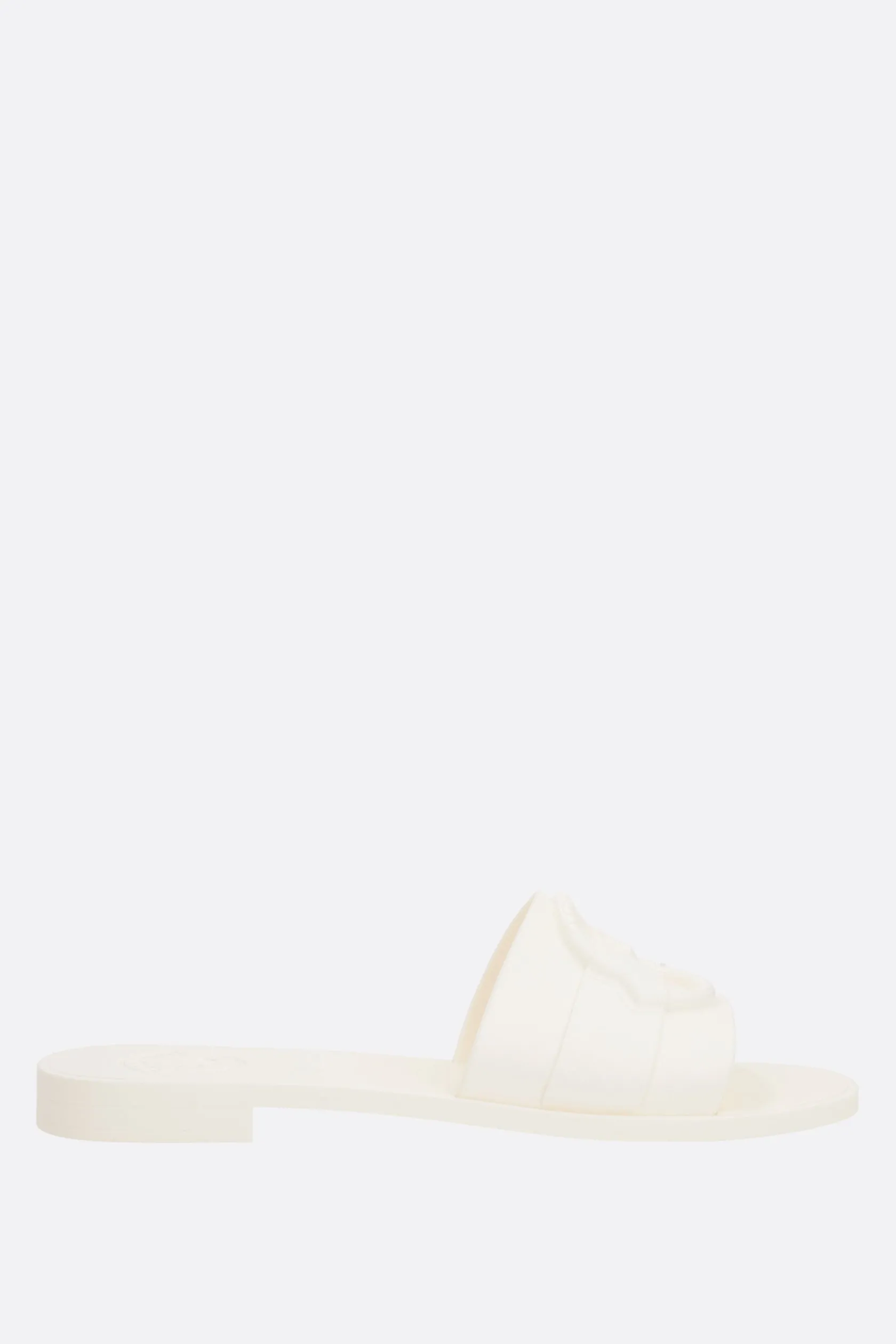 Sandali>MONCLER sandalo slide Mon in gomma Bianco