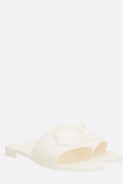 Sandali>MONCLER sandalo slide Mon in gomma Bianco