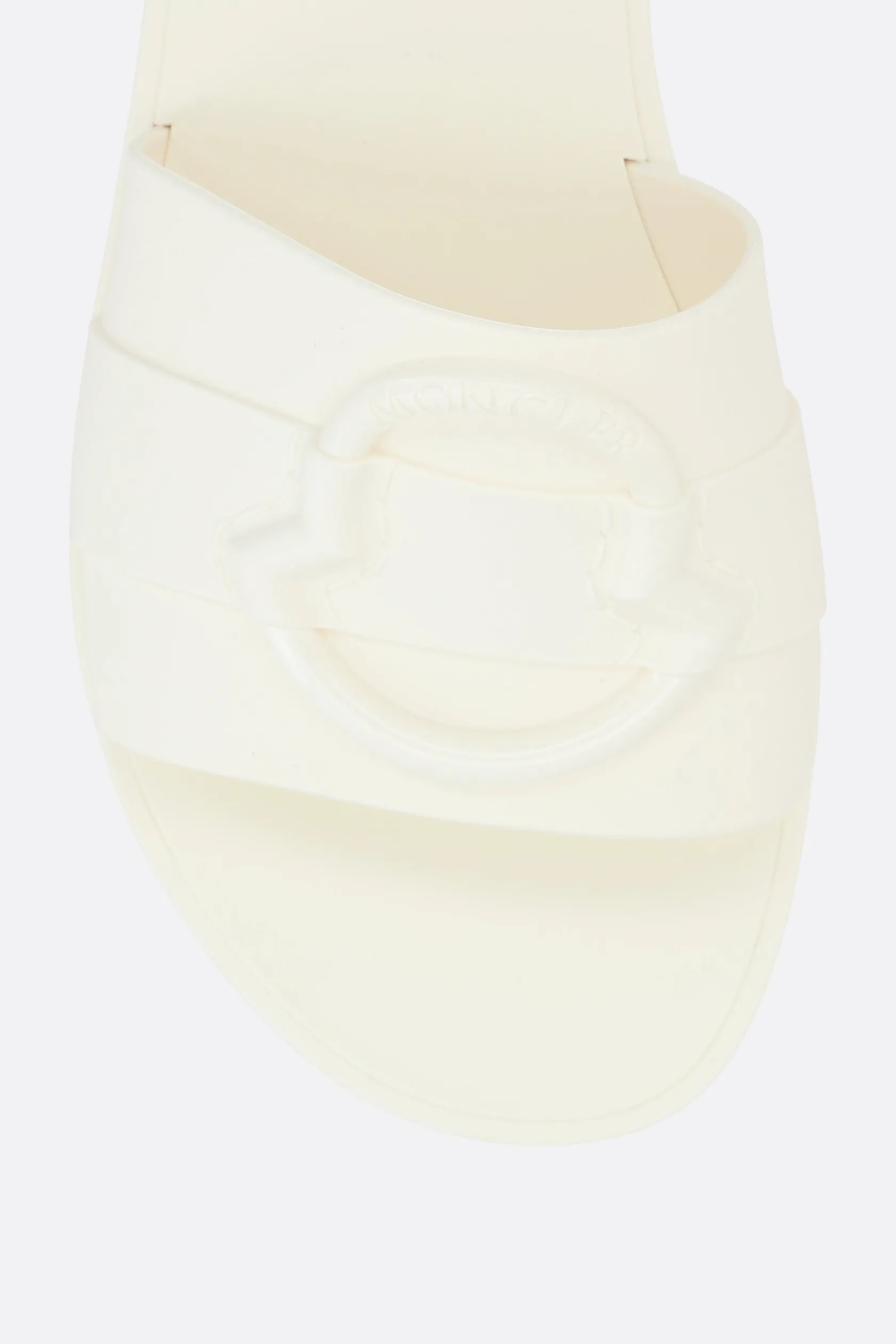 Sandali>MONCLER sandalo slide Mon in gomma Bianco