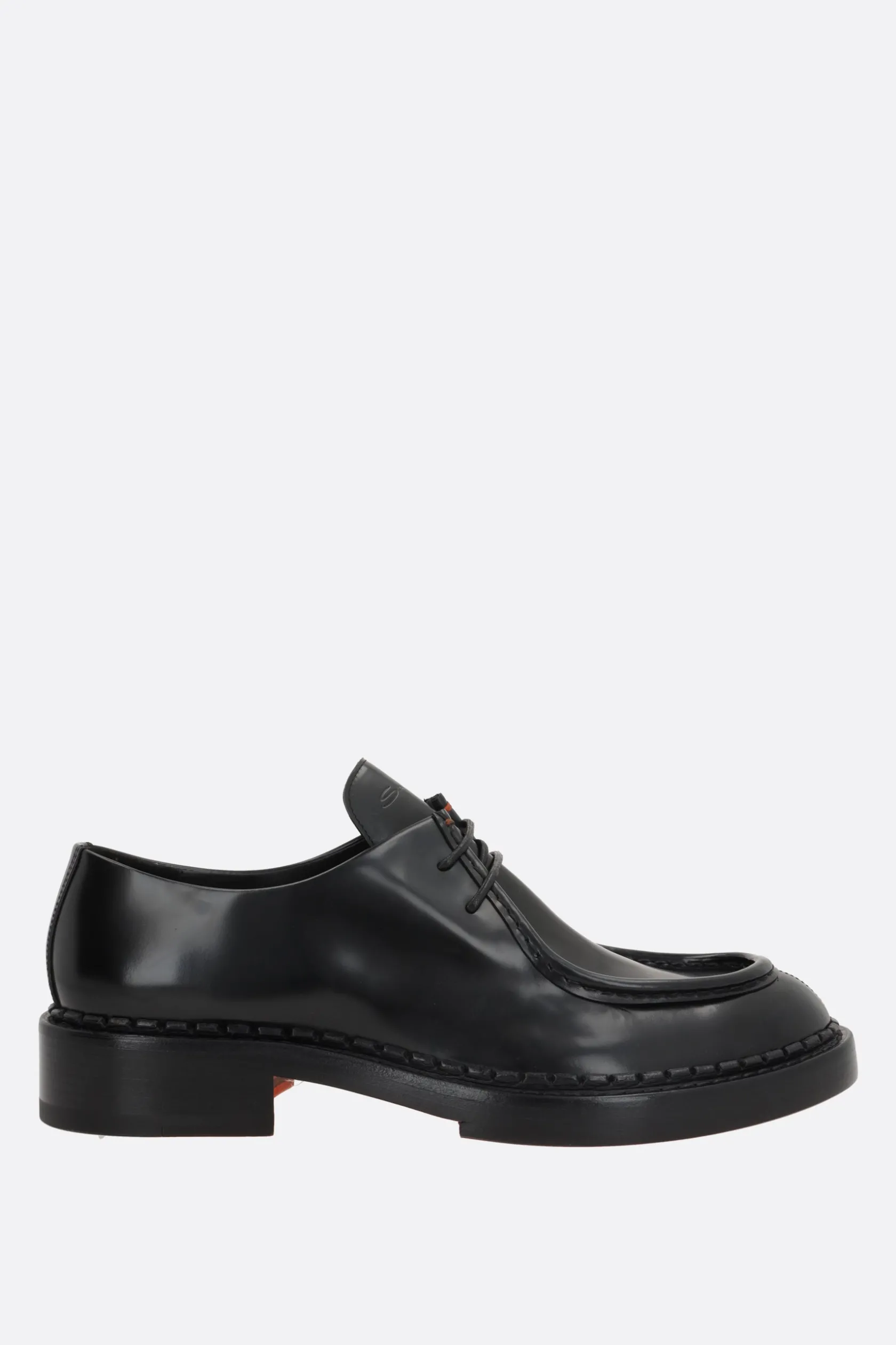 Scarpe Basse>SANTONI X 10 CORSO COMO scapra stringata in pelle spazzolata Nero