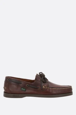 Scarpe Stringate>PARABOOT scarpa da barca Barth in pelle liscia Marrone
