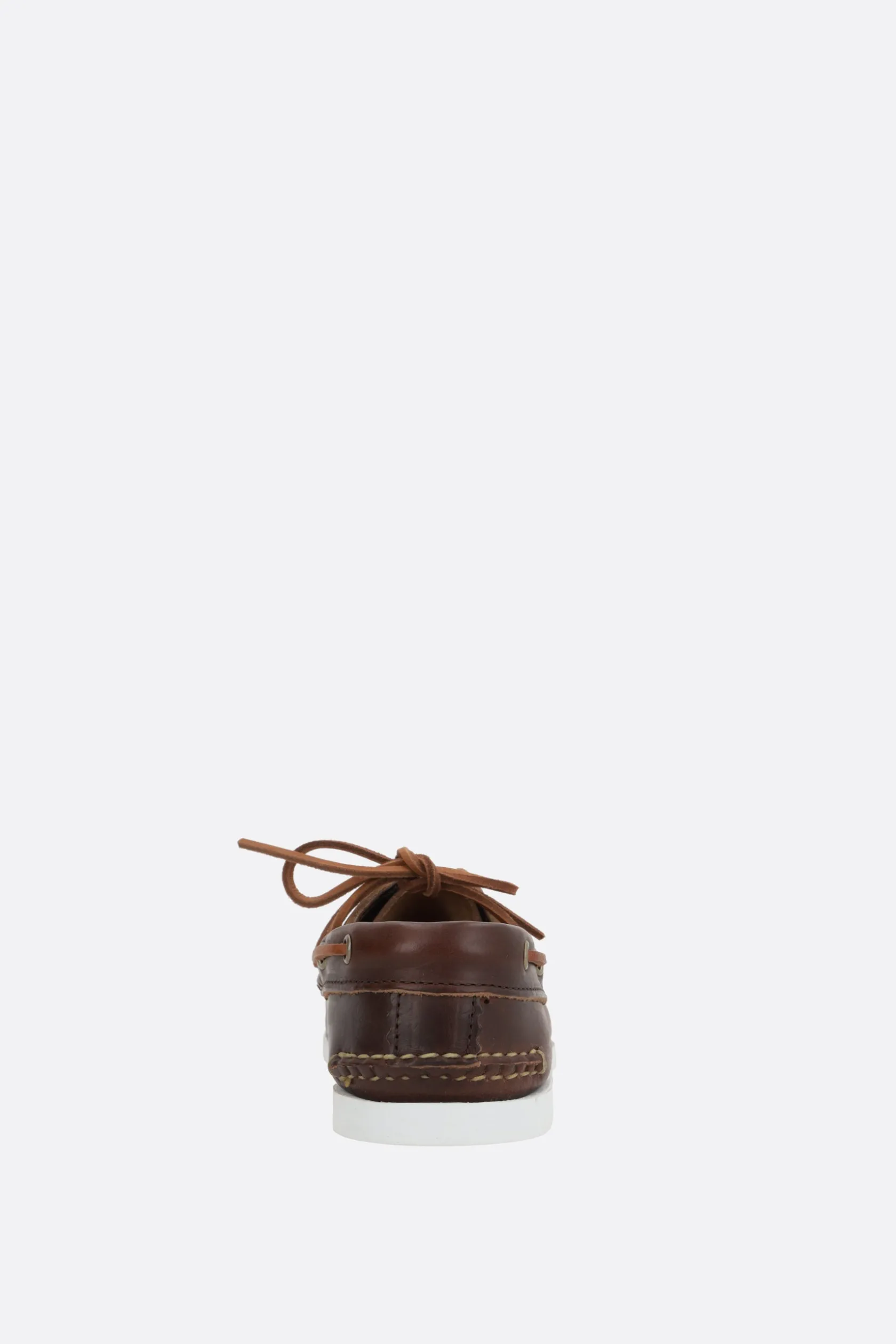 Scarpe Stringate>YUKETEN scarpa da barca in pelle liscia Marrone