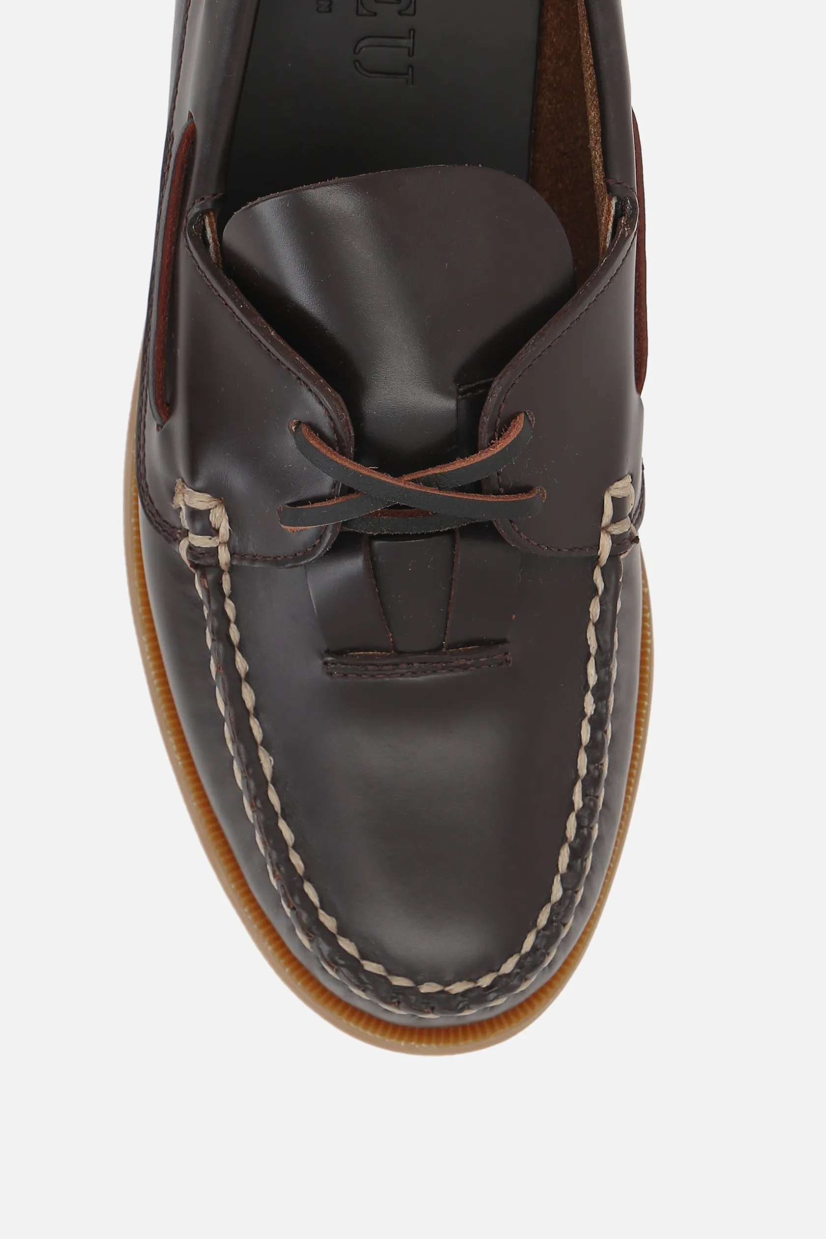 Scarpe Basse>HEREU scarpa da barca Saler Nautic in pelle liscia Marrone