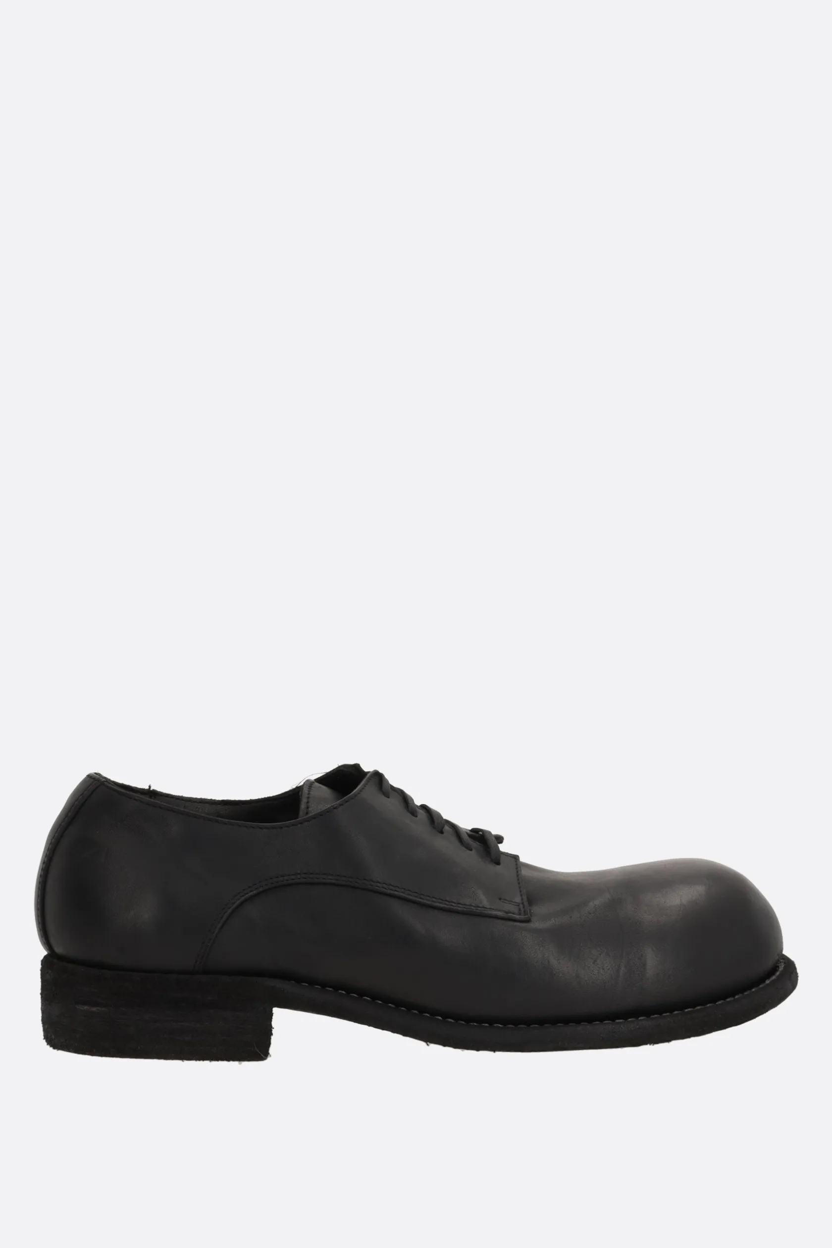 Scarpe Basse>GUIDI scarpa derby in pelle liscia Nero