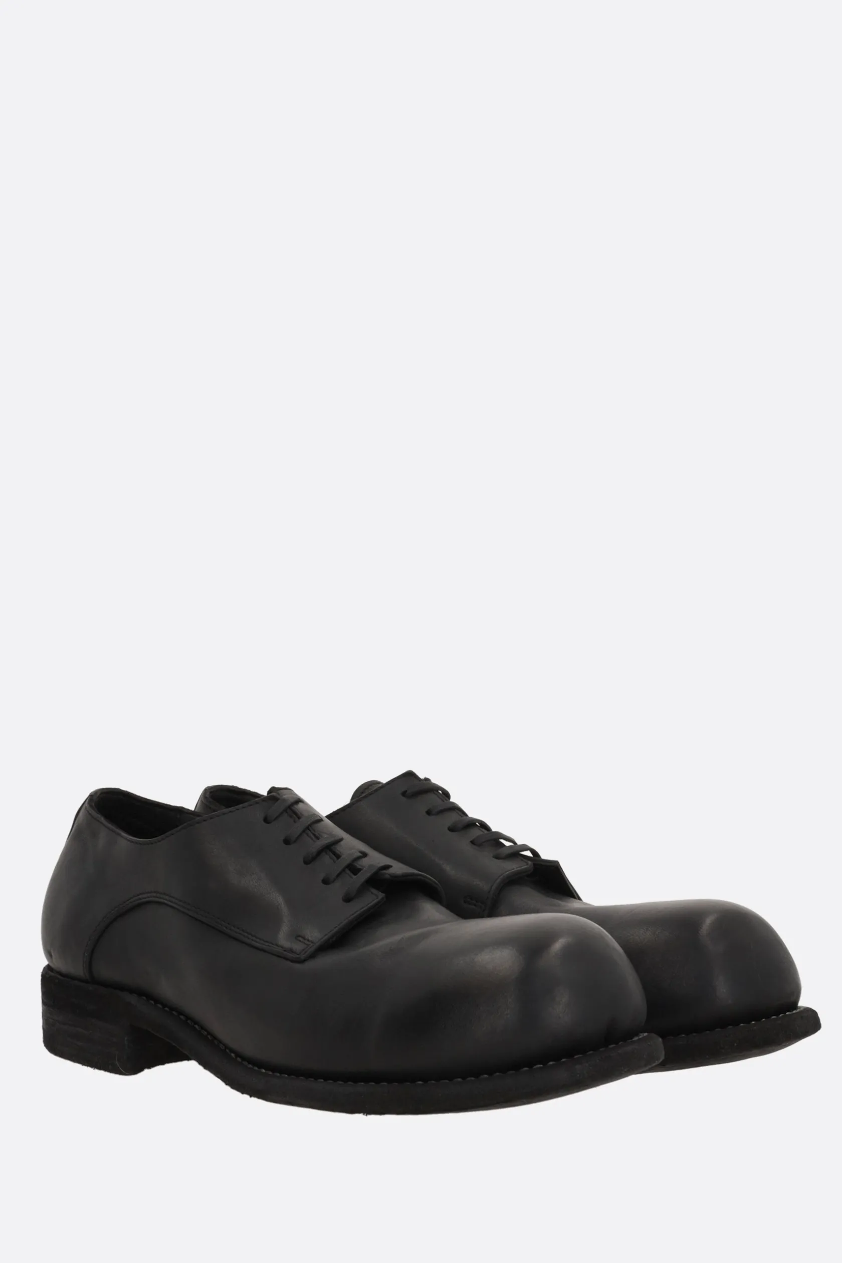 Scarpe Basse>GUIDI scarpa derby in pelle liscia Nero