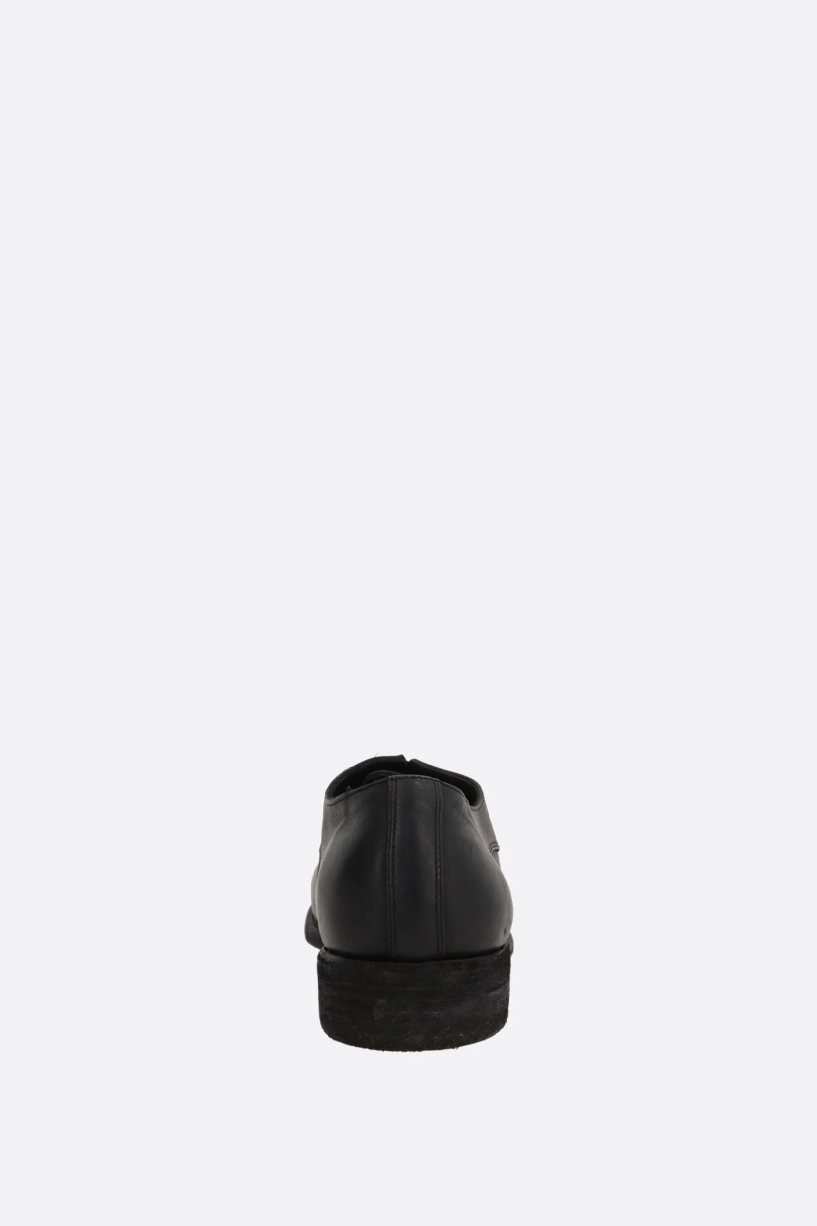 Scarpe Basse>GUIDI scarpa derby in pelle liscia Nero