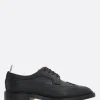 Scarpe Stringate>THOM BROWNE scarpa derby in pelle pebble grain Nero