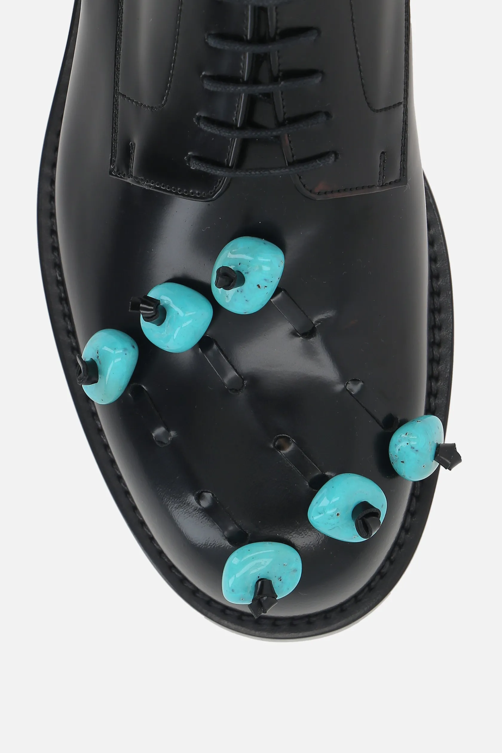Scarpe Stringate>NAMACHEKO scarpa derby Stone in pelle spazzolata Nero