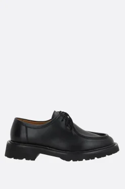 Scarpe Basse>LEGRES scarpa stringata in pelle liscia Nero