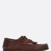 Scarpe Stringate>YUKETEN scarpa stringata Italian Blucher in pelle martellata Marrone