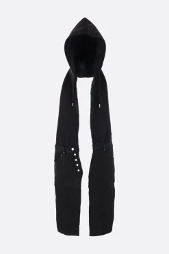 Accessori Da Indossare>BLESS sciarpa con cappuccio in jersey e denim Nero