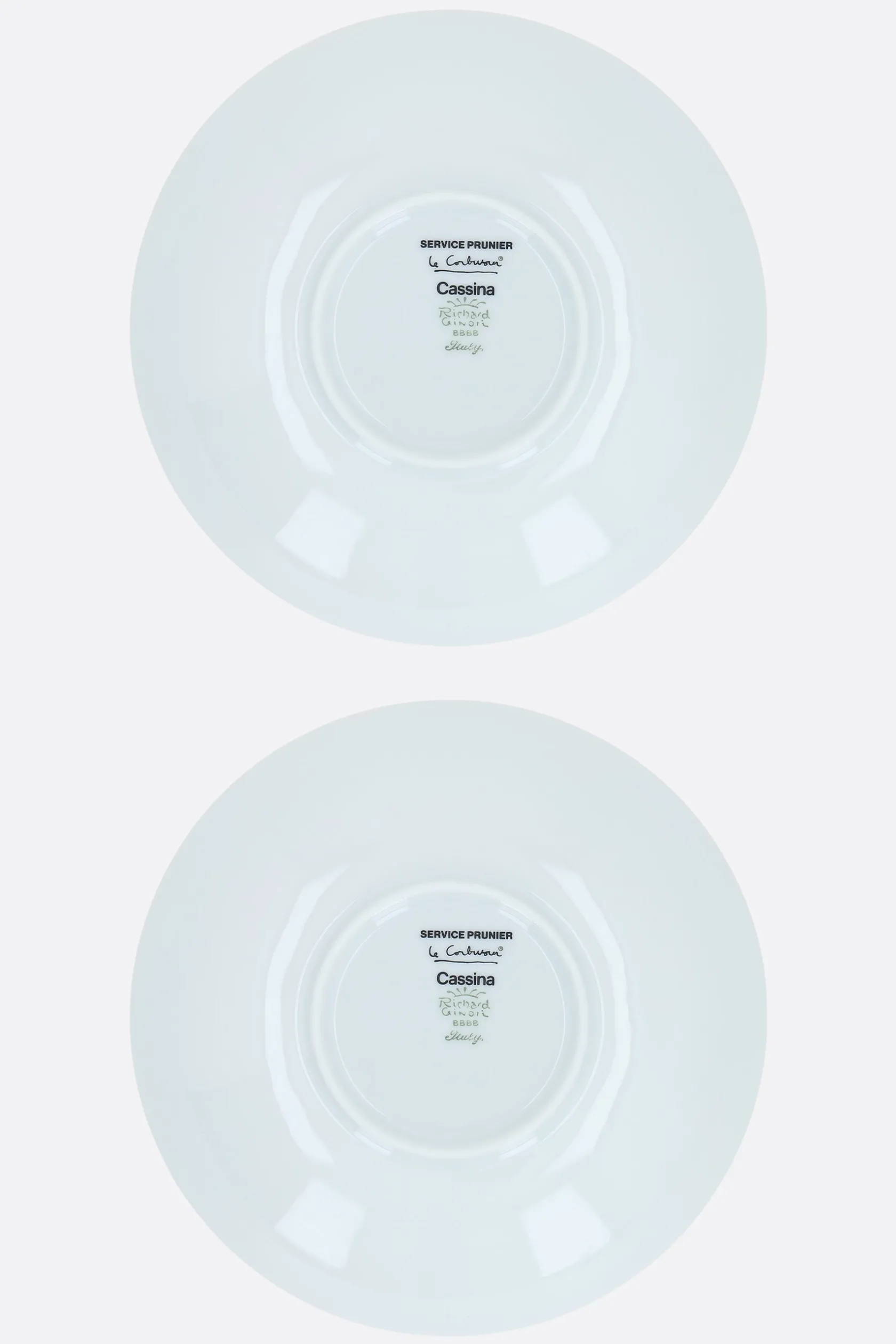 Lifestyle>CASSINA Service Prunier: set due piatti fondi in porcellana Bianco