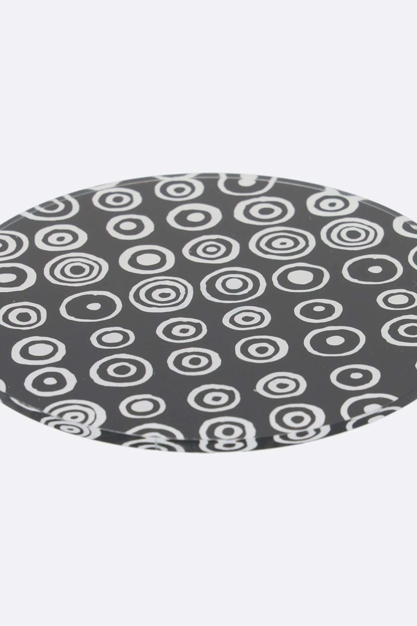 Lifestyle>10 CORSO COMO set 6 sottobicchieri in plexiglass stampa cerchi Nero