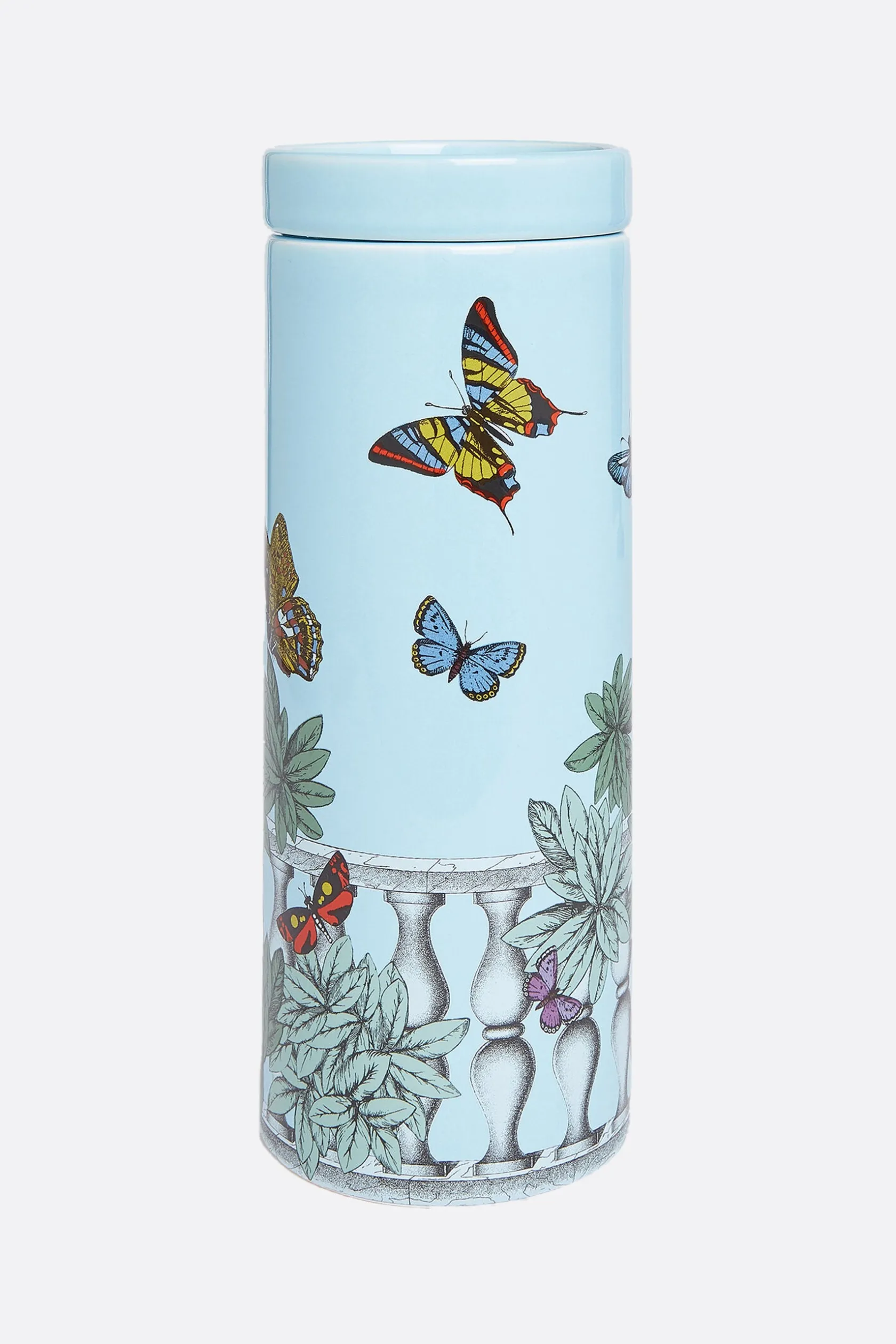 Lifestyle>FORNASETTI set tre candele profumate Nel Mentre con Decoro Farfalle e Balaustra Multicolor