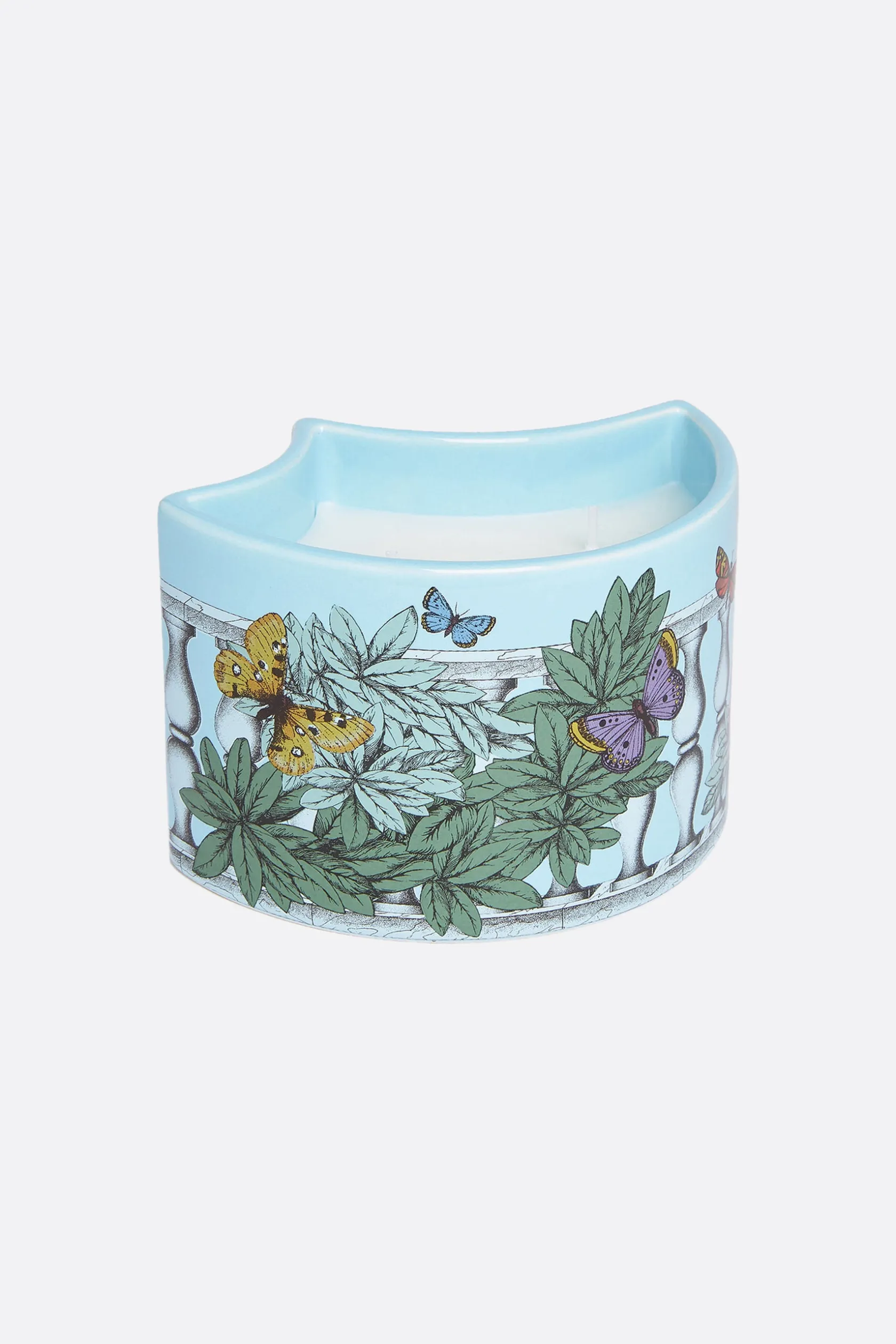 Lifestyle>FORNASETTI set tre candele profumate Nel Mentre con Decoro Farfalle e Balaustra Multicolor