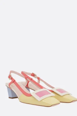 Décolletés E Slingbacks>ROGER VIVIER slingback Belle Vivier in vernice Rosso