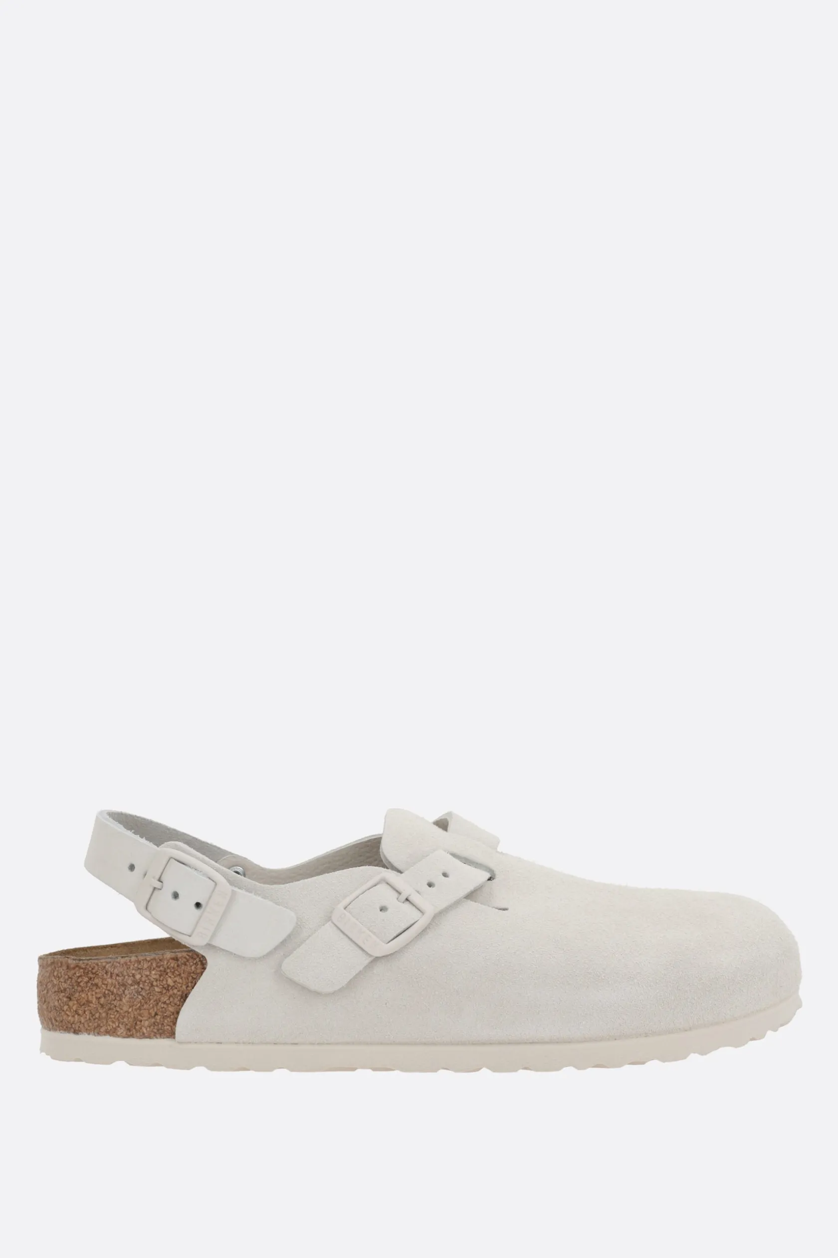Décolletés E Slingbacks>BIRKENSTOCK slingback flat Tokio II in suede (Narrow Fit) Bianco