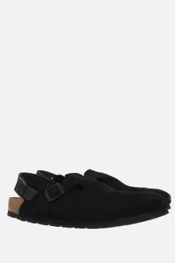 Décolletés E Slingbacks>BIRKENSTOCK slingback flat Tokio II in suede (Narrow Fit) Nero