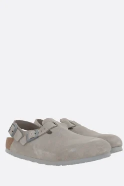 Sandali>BIRKENSTOCK slingback flat Tokio II in suede (Narrow Fit) Grigio