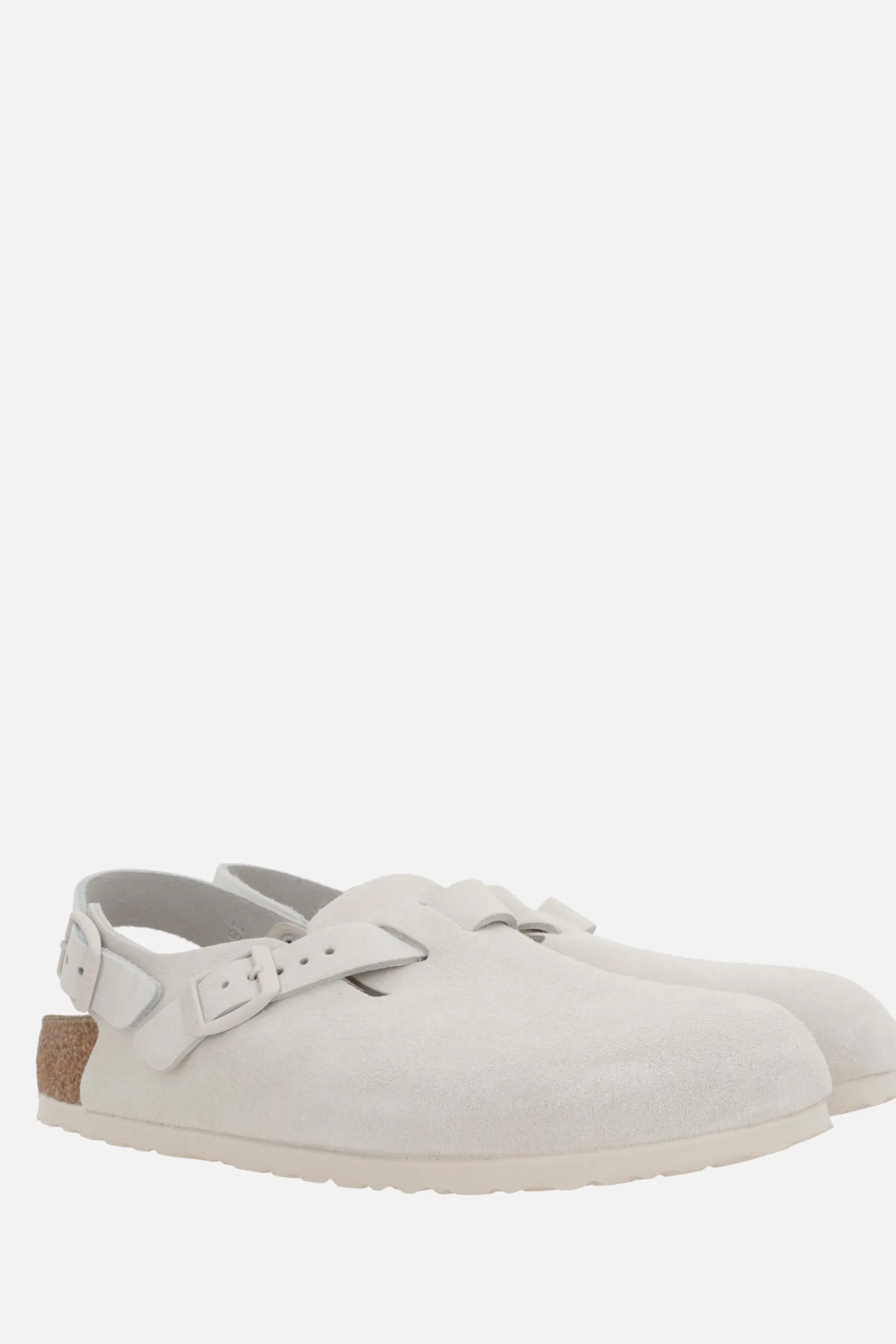 Décolletés E Slingbacks>BIRKENSTOCK slingback flat Tokio II in suede (Narrow Fit) Bianco