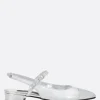 Décolletés E Slingbacks>CAREL PARIS slingback Oceano in pelle laminata Argento