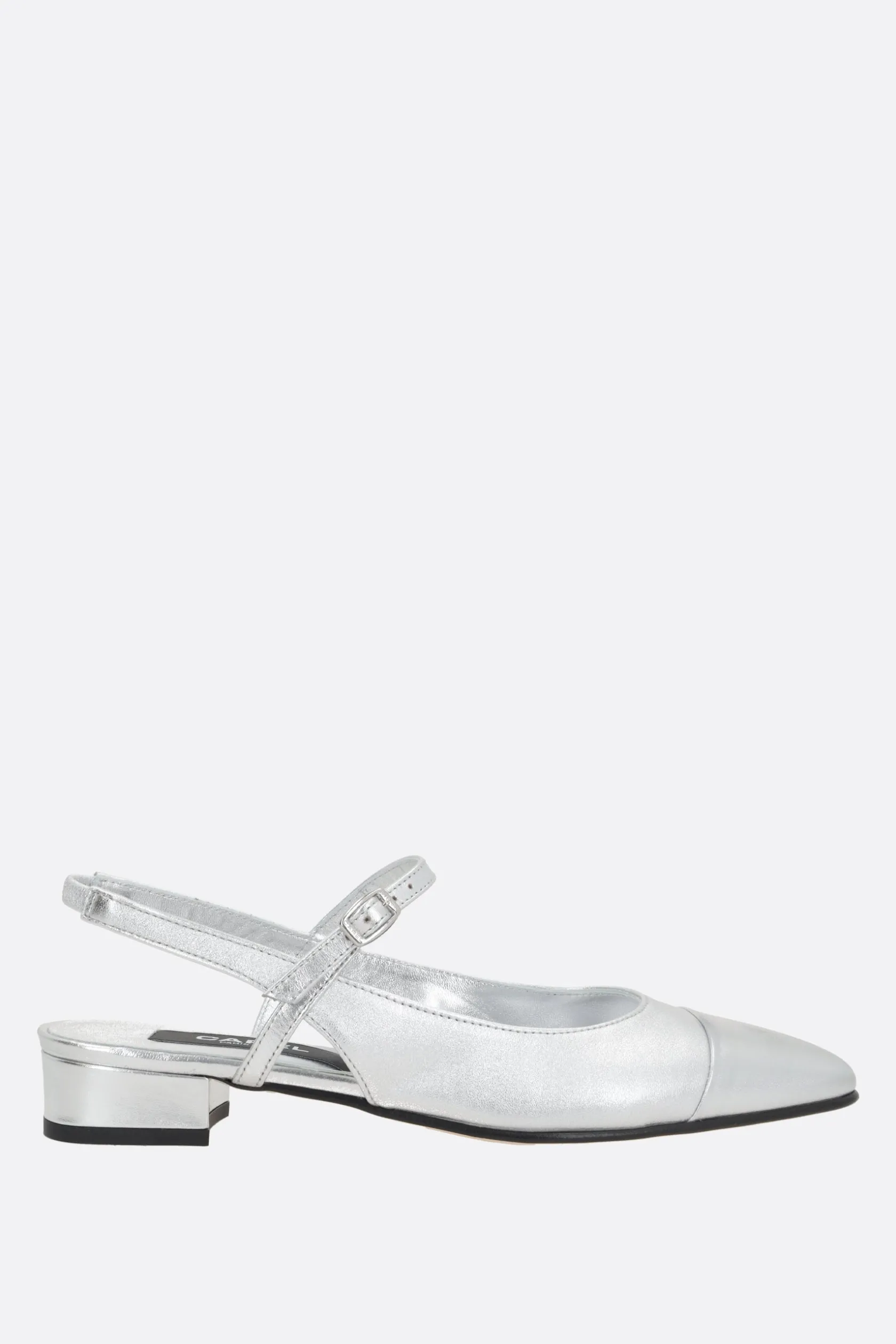 Décolletés E Slingbacks>CAREL PARIS slingback Oceano in pelle laminata Argento