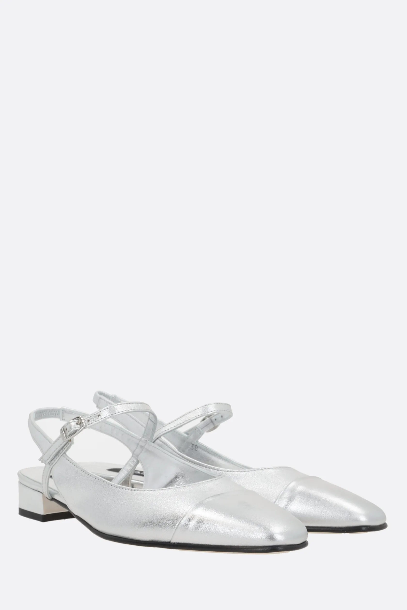 Décolletés E Slingbacks>CAREL PARIS slingback Oceano in pelle laminata Argento