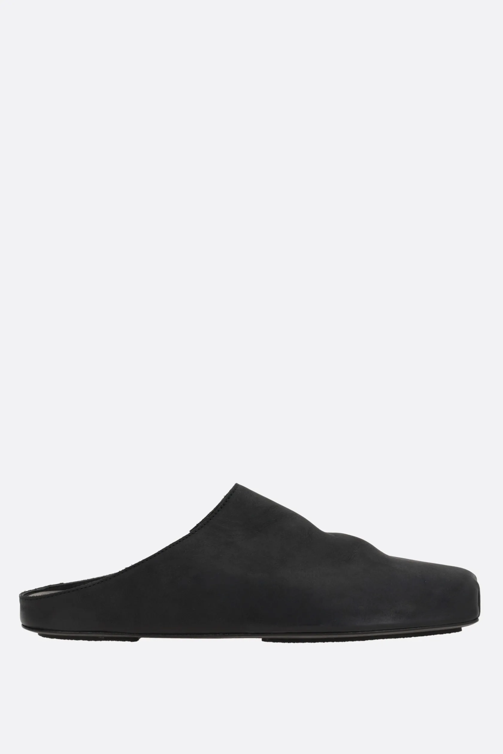 Scarpe Basse>UMA WANG slipper ballet in pelle liscia Nero
