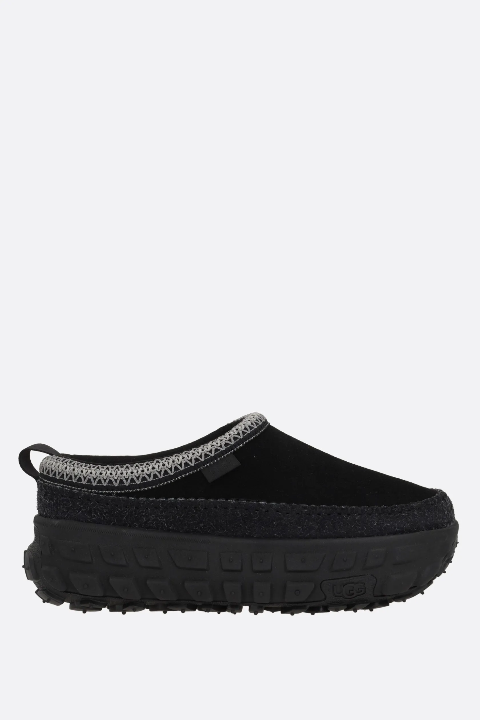 Mocassini E Slippers>UGG slipper flatform Venture Daze in suede Nero