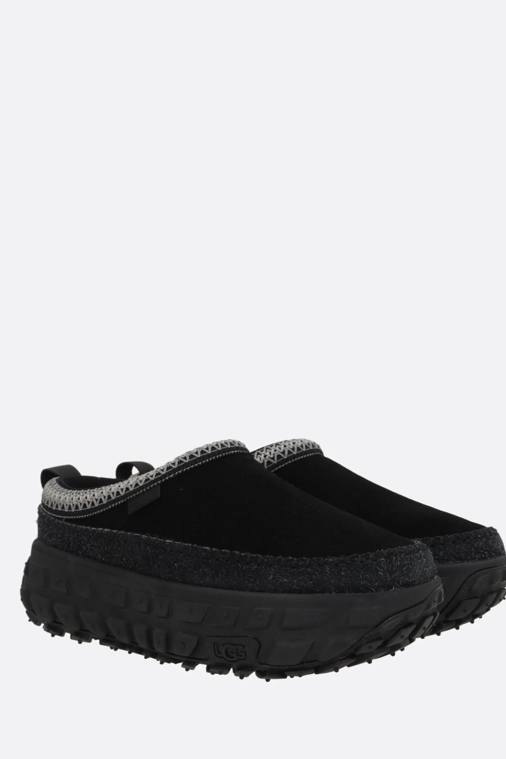 Mocassini E Slippers>UGG slipper flatform Venture Daze in suede Nero