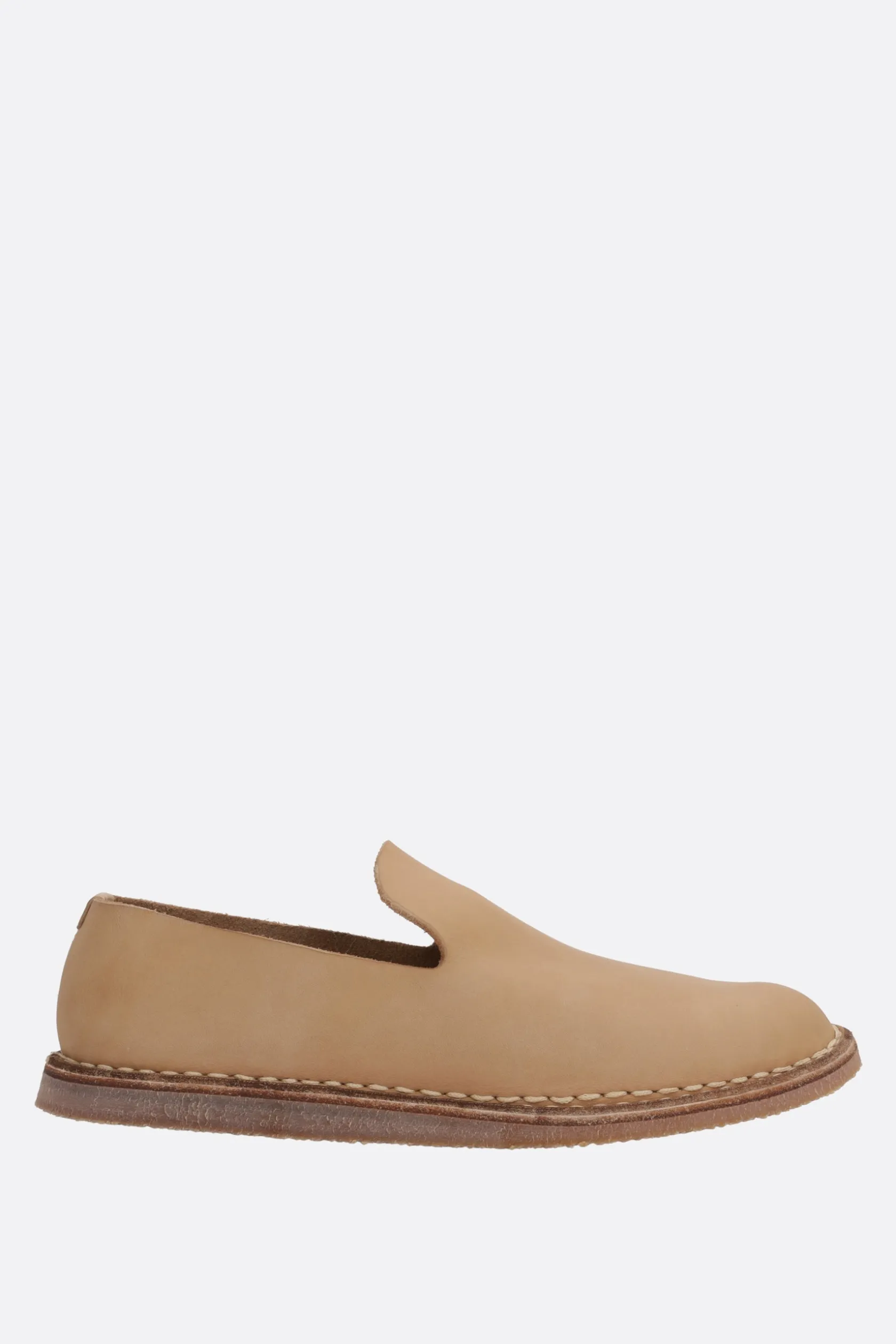 Scarpe Basse>GUIDI slipper in pelle liscia Neutro