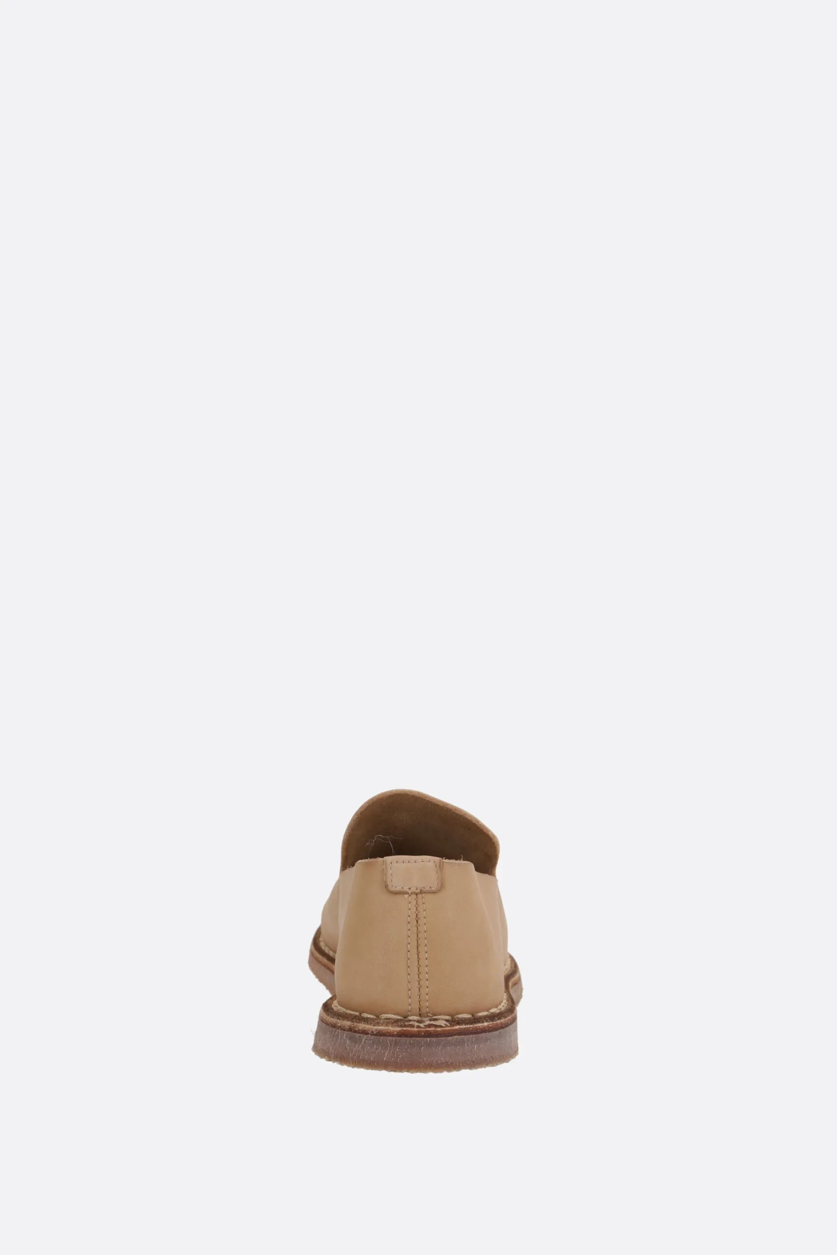 Scarpe Basse>GUIDI slipper in pelle liscia Neutro