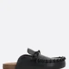 Mocassini E Slippers>JW ANDERSON slipper in pelle liscia con rouche Nero