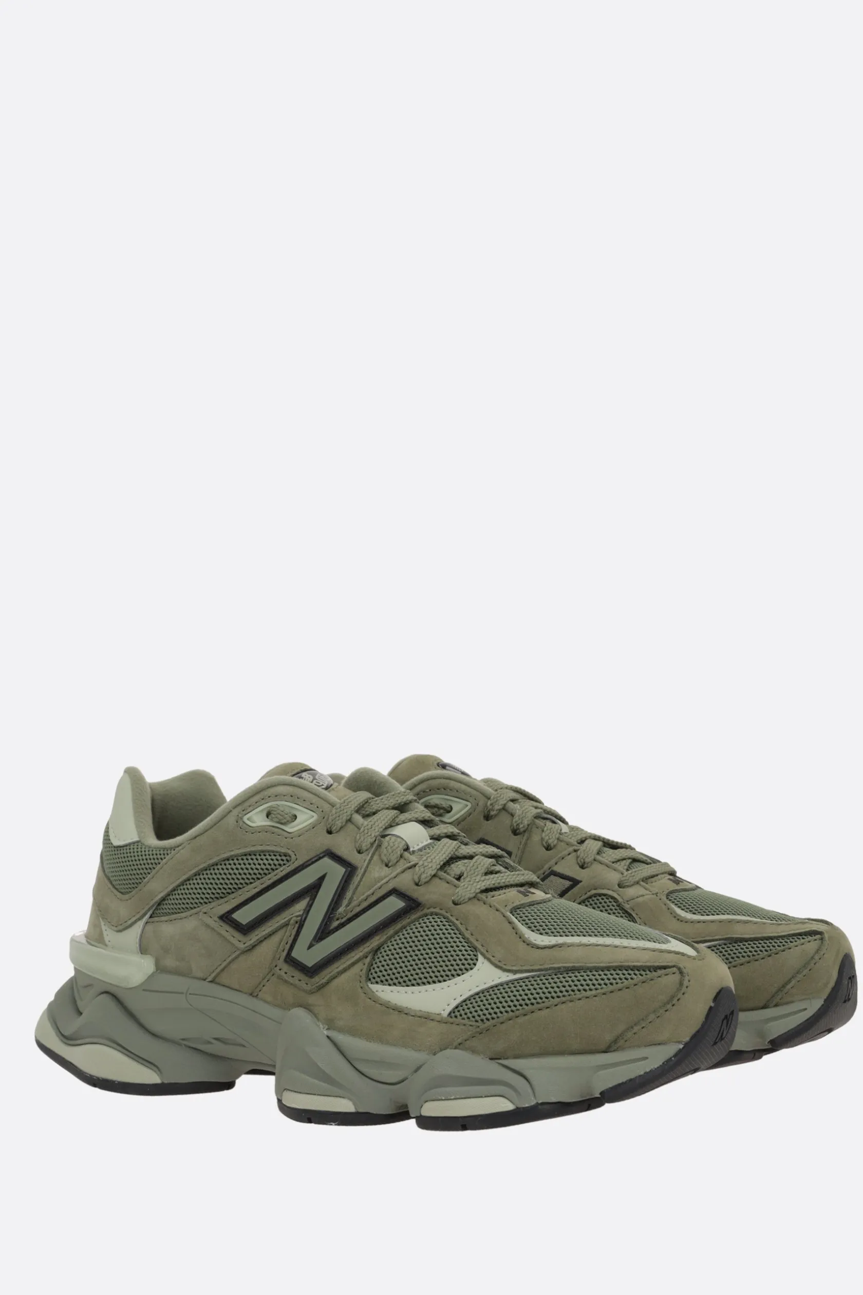 Sneakers>NEW BALANCE sneaker 9060 in suede e mesh Verde
