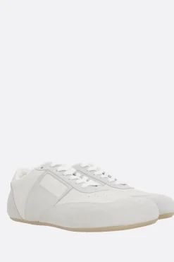 Sneakers>MM6 sneaker Anatomic in pelle liscia e suede Bianco