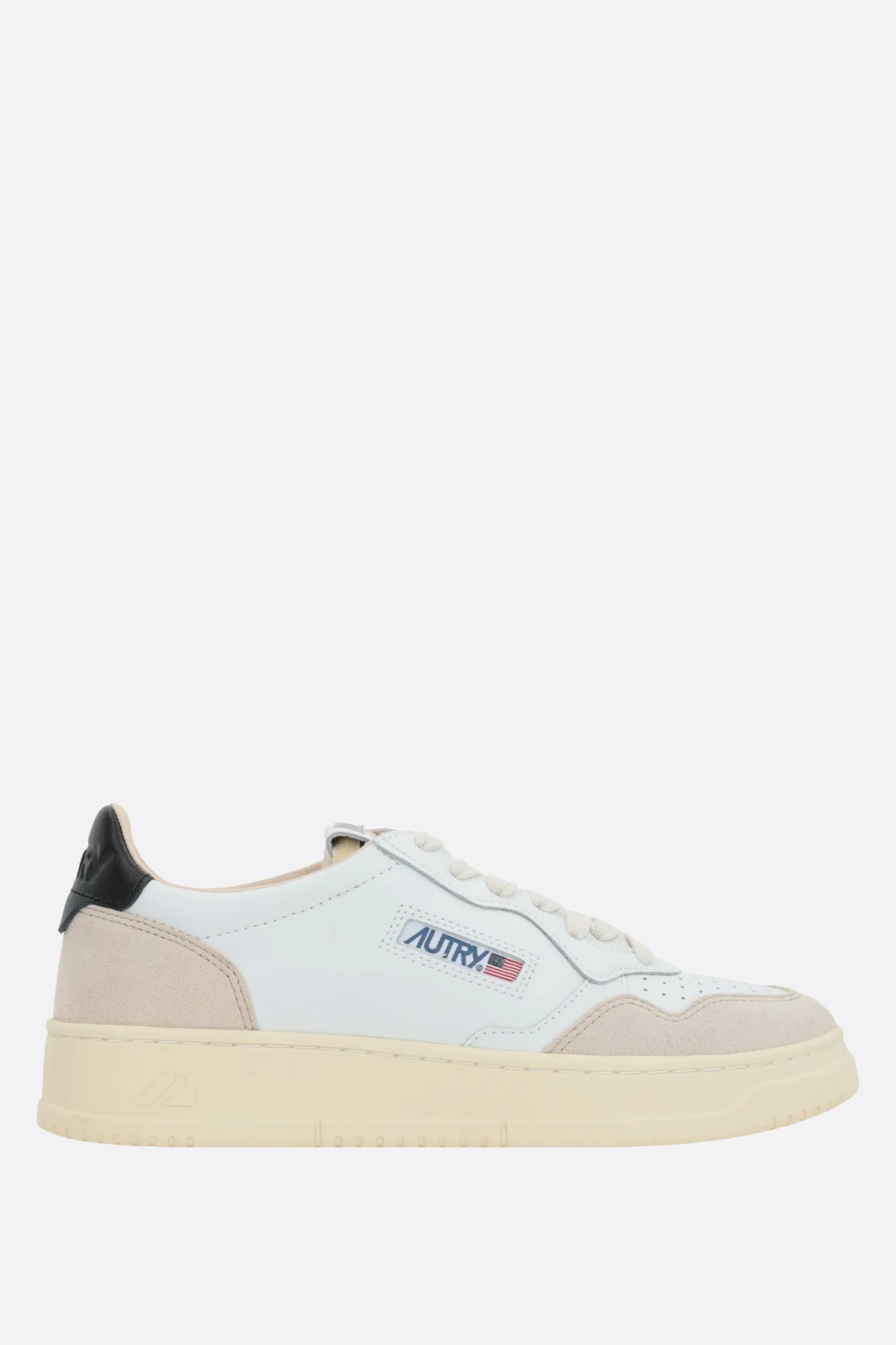 Sneakers>AUTRY sneaker Medalist in pelle liscia e suede Bianco