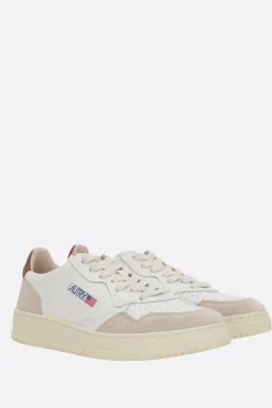 Sneakers>AUTRY sneaker Medalist in pelle liscia e suede Bianco