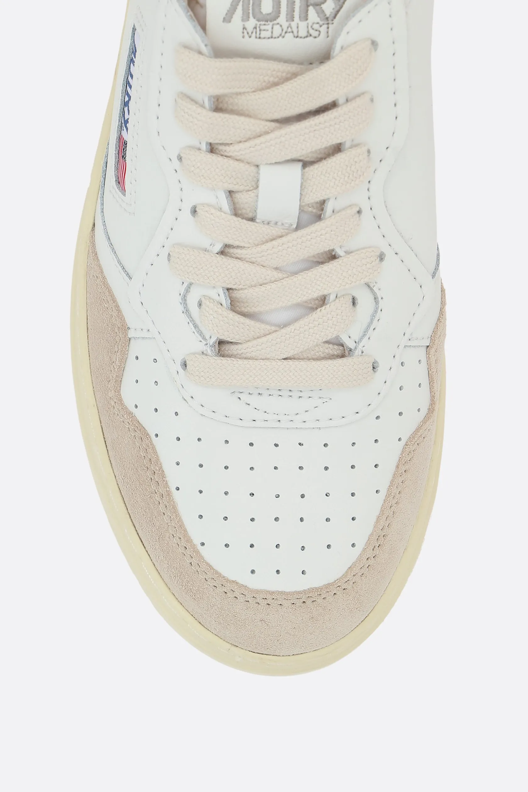 Sneakers>AUTRY sneaker Medalist in pelle liscia e suede Bianco