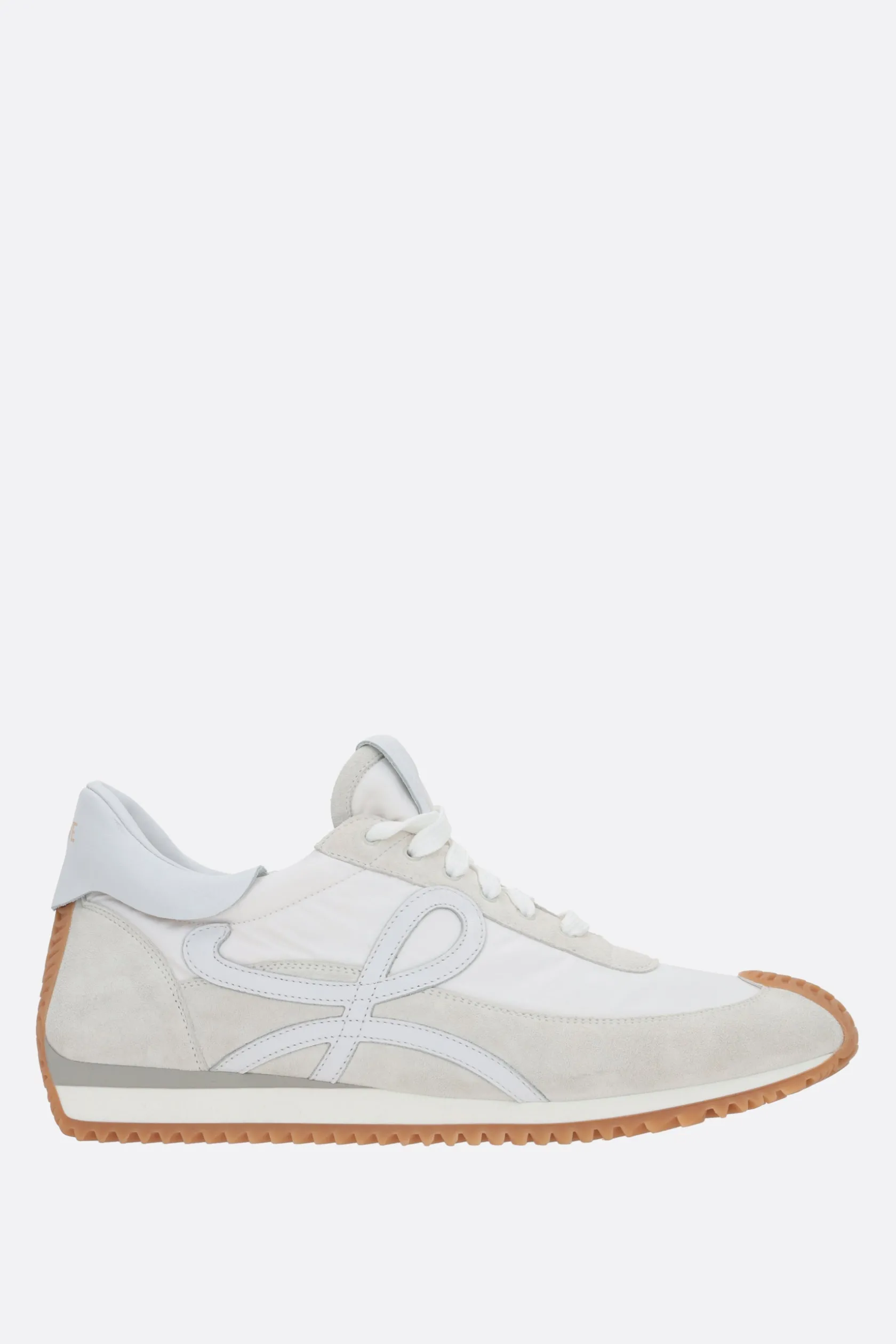 Sneakers>LOEWE sneaker Flow in suede e nylon Bianco