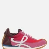 Sneakers>LOEWE sneaker Flow in suede e nylon Rosa