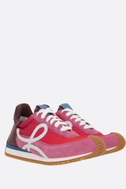 Sneakers>LOEWE sneaker Flow in suede e nylon Rosa