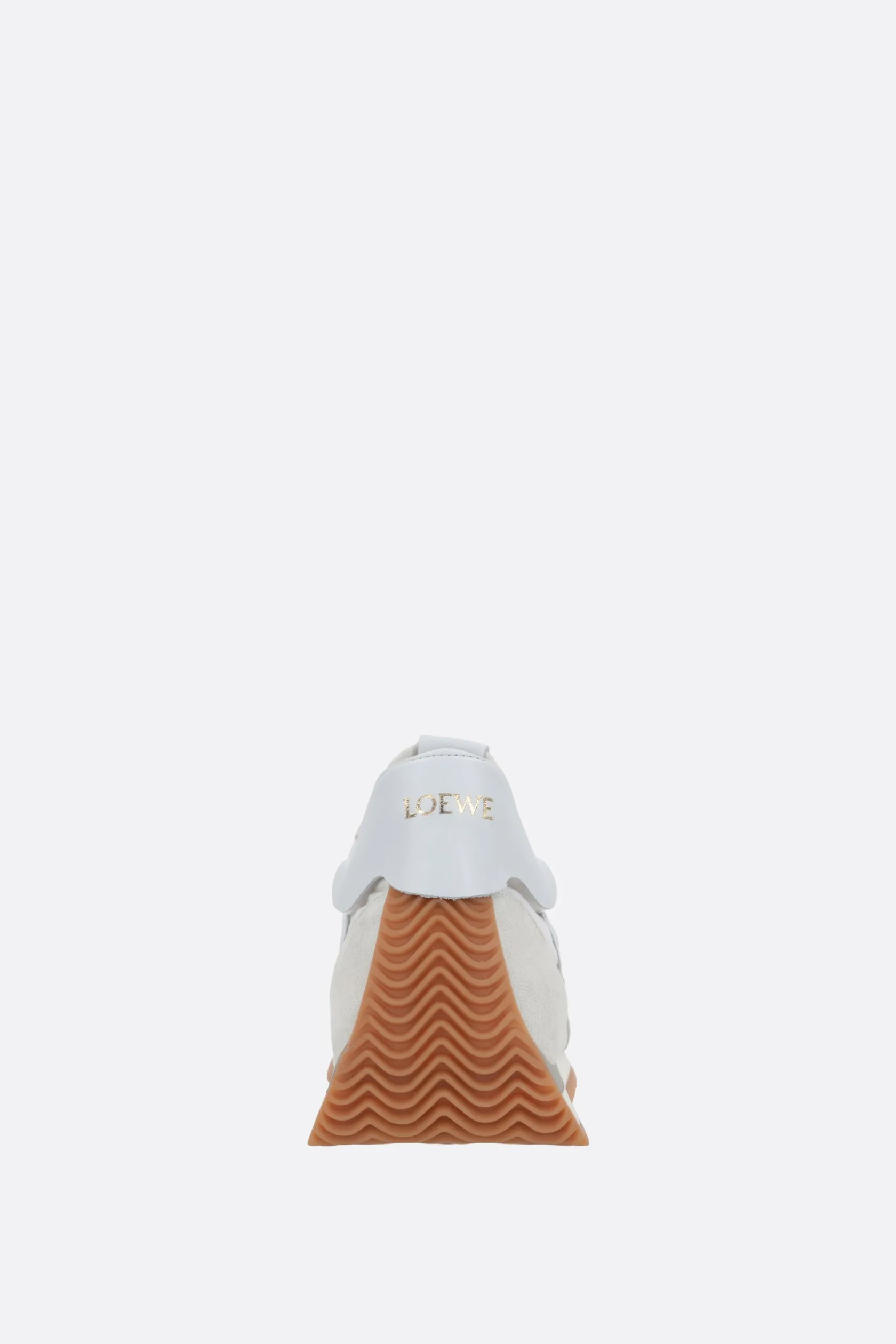 Sneakers>LOEWE sneaker Flow in suede e nylon Bianco