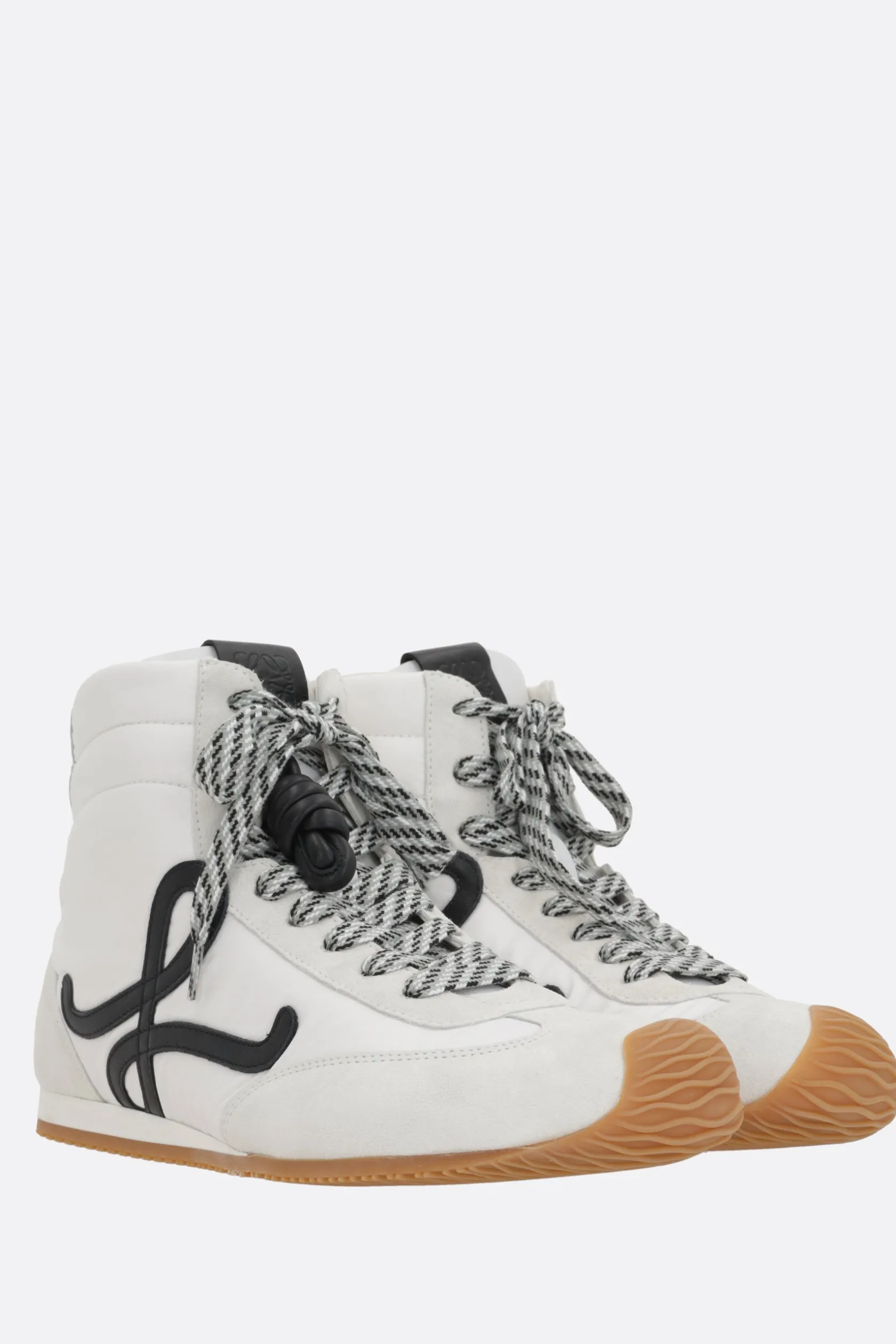 Sneakers>LOEWE sneaker high-top Ballet Runner 2.0 in nylon e suede Bianco