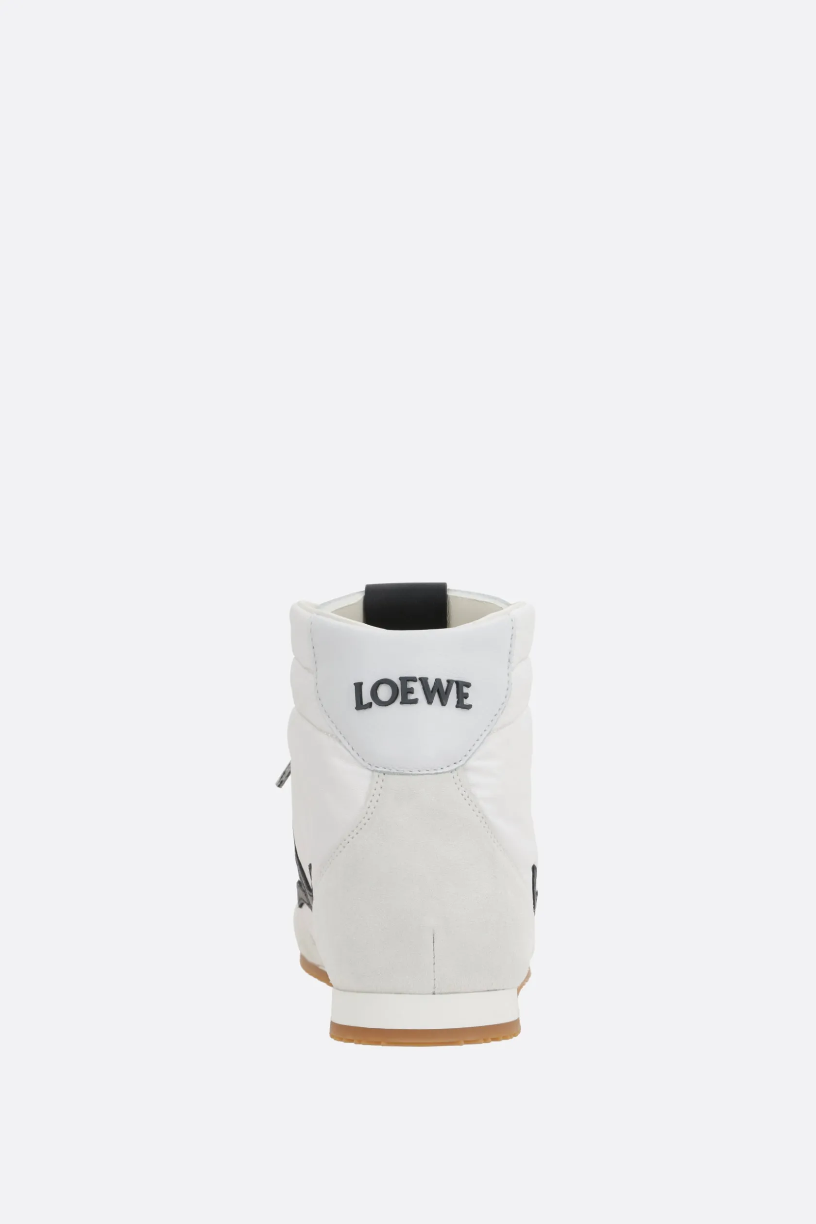 Sneakers>LOEWE sneaker high-top Ballet Runner 2.0 in nylon e suede Bianco