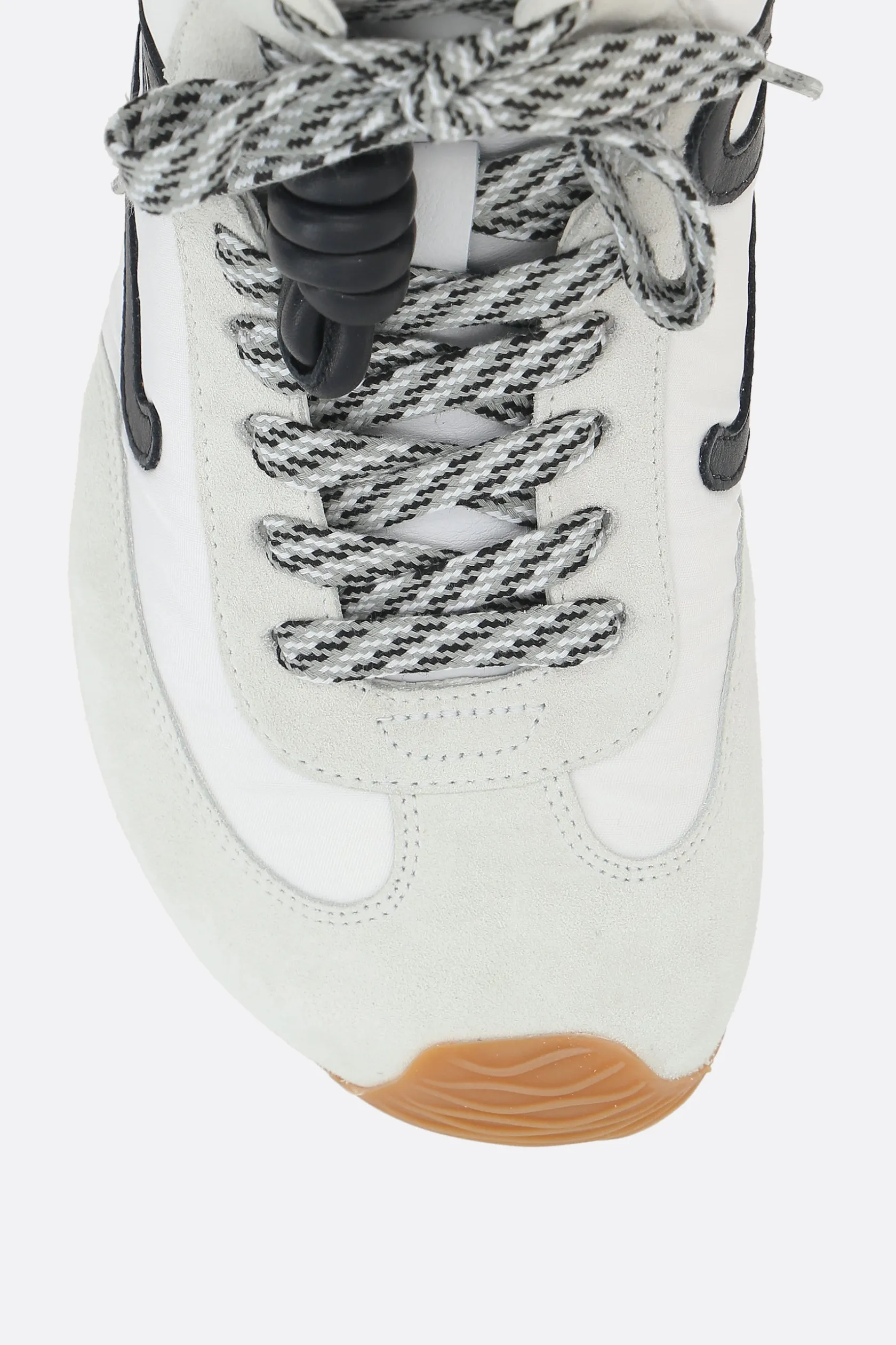 Sneakers>LOEWE sneaker high-top Ballet Runner 2.0 in nylon e suede Bianco