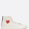 Sneakers>COMME DES GARÇONS PLAY X CONVERSE sneaker high-top Chuck 70 CDG in canvas Bianco